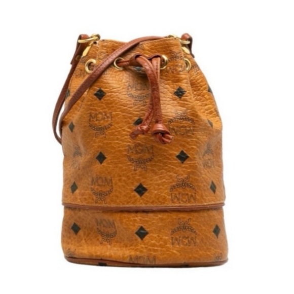 AUTHENTIC MCM VISETOS SMALL BUCKET BAG- Good used condition-versatile/adorable - Picture 2 of 14